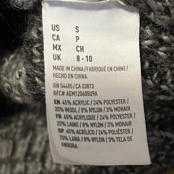 American Eagle Jegging Sweater Rainbow Snowflake Fair Isle Wool - Picture 7 of 9